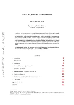 Kernel PCA with the Nyström method