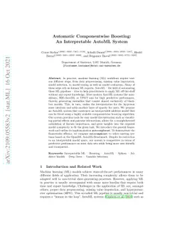 Automatic Componentwise Boosting: An Interpretable AutoML System
