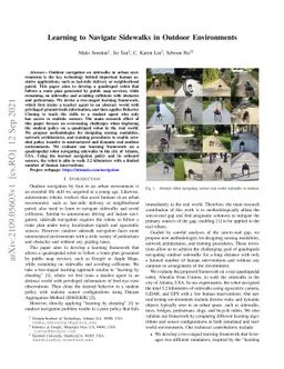 Learning to Navigate Sidewalks in Outdoor Environments