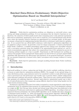 Batched Data-Driven Evolutionary Multi-Objective Optimization Based on
  Manifold Interpolation