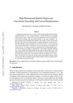 High-Dimensional Quantile Regression: Convolution Smoothing and Concave
  Regularization