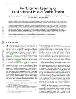 Reinforcement Learning for Load-balanced Parallel Particle Tracing