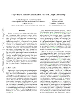 Shape-Biased Domain Generalization via Shock Graph Embeddings