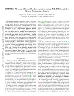 RADARS: Memory Efficient Reinforcement Learning Aided Differentiable
  Neural Architecture Search