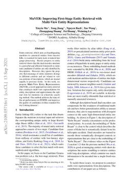 MuVER: Improving First-Stage Entity Retrieval with Multi-View Entity
  Representations