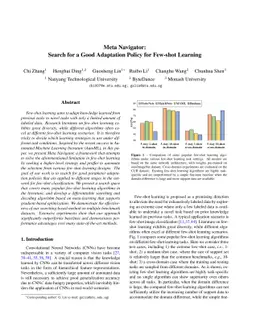Meta Navigator: Search for a Good Adaptation Policy for Few-shot
  Learning