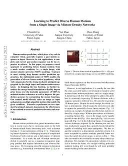Learning to Predict Diverse Human Motions from a Single Image via
  Mixture Density Networks