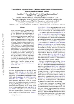 Virtual Data Augmentation: A Robust and General Framework for
  Fine-tuning Pre-trained Models