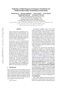 Exploring a Unified Sequence-To-Sequence Transformer for Medical Product
  Safety Monitoring in Social Media