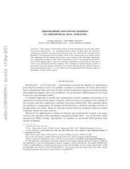 Zeroth-order non-convex learning via hierarchical dual averaging