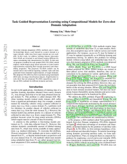 Task Guided Compositional Representation Learning for ZDA