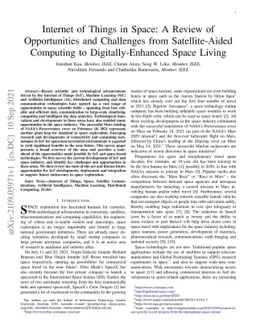 Internet of Things in Space: A Review of Opportunities and Challenges
  from Satellite-Aided Computing to Digitally-Enhanced Space Living