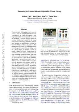 Learning to Ground Visual Objects for Visual Dialog