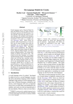 On Language Models for Creoles