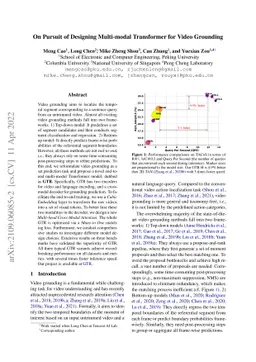 On Pursuit of Designing Multi-modal Transformer for Video Grounding