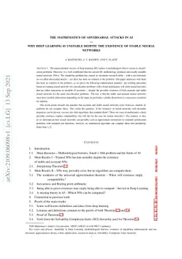 The mathematics of adversarial attacks in AI -- Why deep learning is unstable despite the existence of stable neural networks