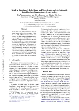 NeuTral Rewriter: A Rule-Based and Neural Approach to Automatic
  Rewriting into Gender-Neutral Alternatives