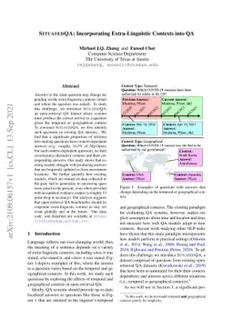 SituatedQA: Incorporating Extra-Linguistic Contexts into QA