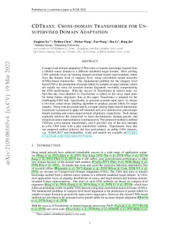 CDTrans: Cross-domain Transformer for Unsupervised Domain Adaptation