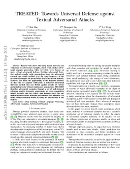 TREATED:Towards Universal Defense against Textual Adversarial Attacks