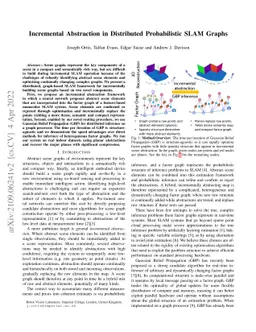 Incremental Abstraction in Distributed Probabilistic SLAM Graphs