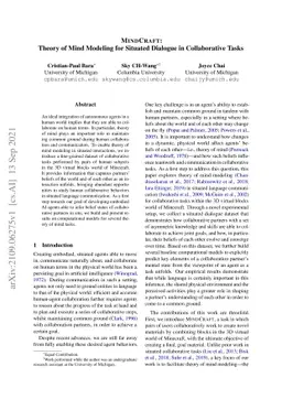MindCraft: Theory of Mind Modeling for Situated Dialogue in
  Collaborative Tasks