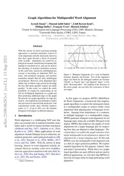 Graph Algorithms for Multiparallel Word Alignment