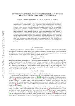 On the regularized risk of distributionally robust learning over deep
  neural networks