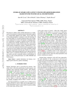 Overlap-aware low-latency online speaker diarization based on end-to-end
  local segmentation