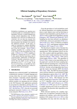 Efficient Sampling of Dependency Structures