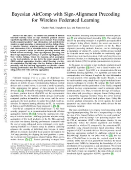 Bayesian AirComp with Sign-Alignment Precoding for Wireless Federated
  Learning