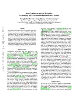 Sum-Product-Attention Networks: Leveraging Self-Attention in
  Probabilistic Circuits