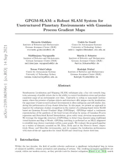 GPGM-SLAM: a Robust SLAM System for Unstructured Planetary Environments
  with Gaussian Process Gradient Maps