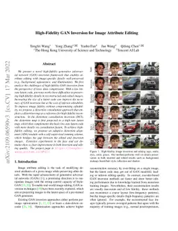 High-Fidelity GAN Inversion for Image Attribute Editing