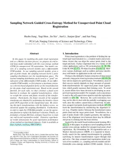 Sampling Network Guided Cross-Entropy Method for Unsupervised Point
  Cloud Registration