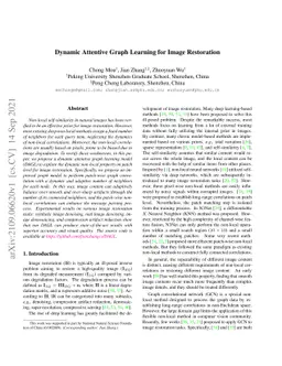 Dynamic Attentive Graph Learning for Image Restoration