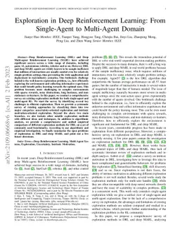 Exploration in Deep Reinforcement Learning: From Single-Agent to
  Multiagent Domain