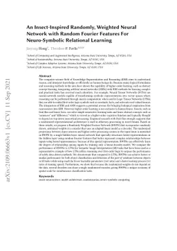 An Insect-Inspired Randomly, Weighted Neural Network with Random Fourier
  Features For Neuro-Symbolic Relational Learning