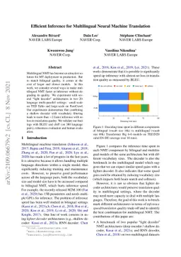 Efficient Inference for Multilingual Neural Machine Translation