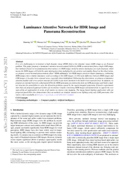 Luminance Attentive Networks for HDR Image and Panorama Reconstruction