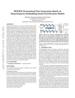 PETGEN: Personalized Text Generation Attack on Deep Sequence
  Embedding-based Classification Models