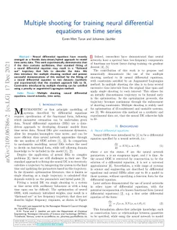 Multiple shooting for training neural differential equations on time
  series