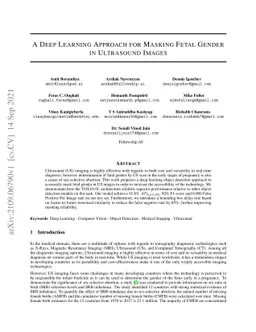 A Deep Learning Approach for Masking Fetal Gender in Ultrasound Images