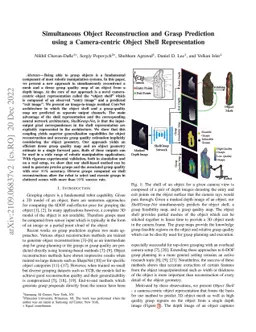 Simultaneous Object Reconstruction and Grasp Prediction using a
  Camera-centric Object Shell Representation