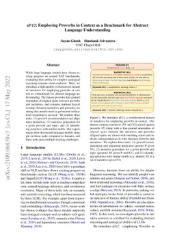 ePiC: Employing Proverbs in Context as a Benchmark for Abstract Language
  Understanding