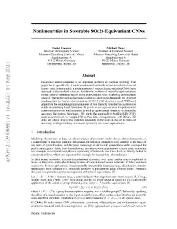 Nonlinearities in Steerable SO(2)-Equivariant CNNs