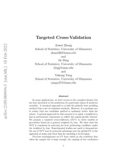 Targeted Cross-Validation