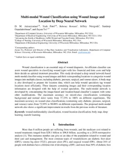 Multi-modal Wound Classification using Wound Image and Location by Deep
  Neural Network