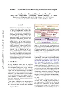 NOPE: A Corpus of Naturally-Occurring Presuppositions in English