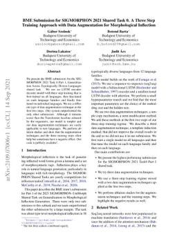 A Three Step Training Approach with Data Augmentation for Morphological
  Inflection
